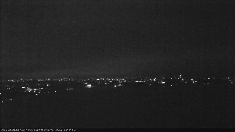 Lake Travis webcam, December 10, 2022 11:00 PM CT