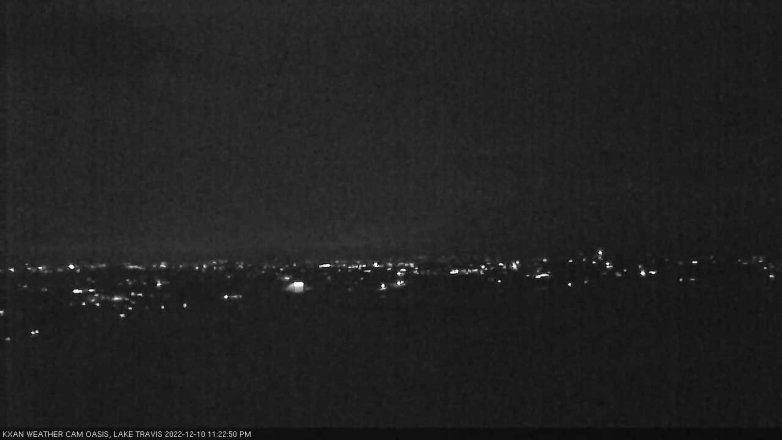 Lake Travis webcam, December 10, 2022 11:25 PM CT
