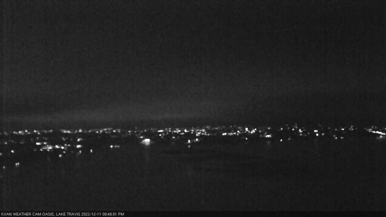 Lake Travis webcam, December 11, 2022 8:45 PM CT