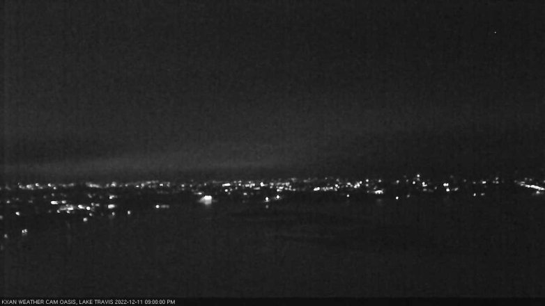 Lake Travis webcam, December 11, 2022 9:00 PM CT