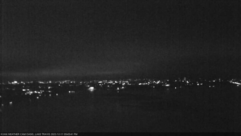 Lake Travis webcam, December 11, 2022 9:45 PM CT