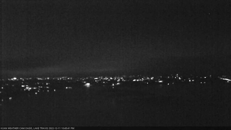 Lake Travis webcam, December 11, 2022 10:45 PM CT