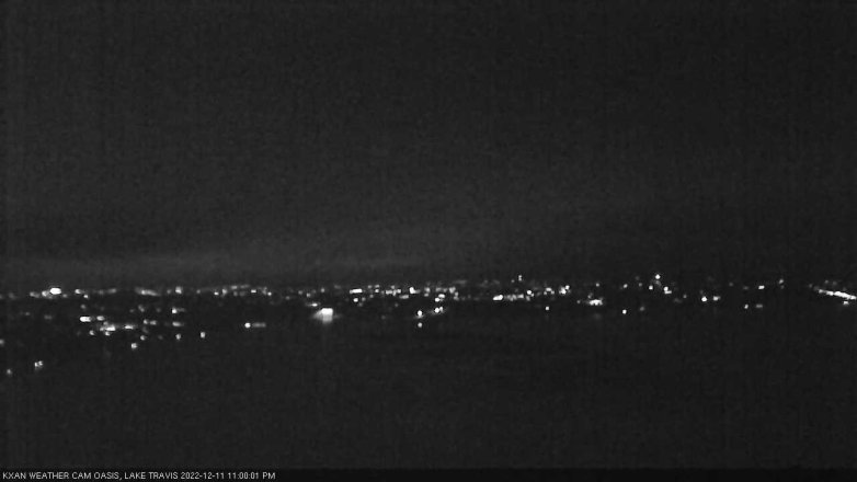Lake Travis webcam, December 11, 2022 11:00 PM CT
