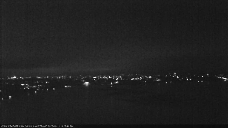 Lake Travis webcam, December 11, 2022 11:25 PM CT