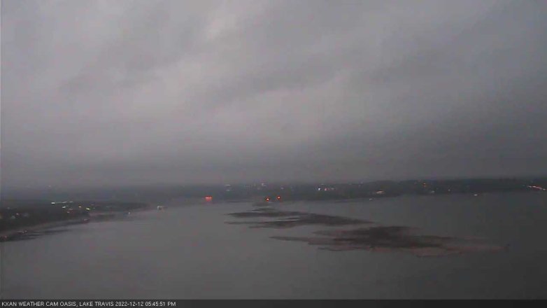Lake Travis webcam, December 12, 2022 5:45 PM CT