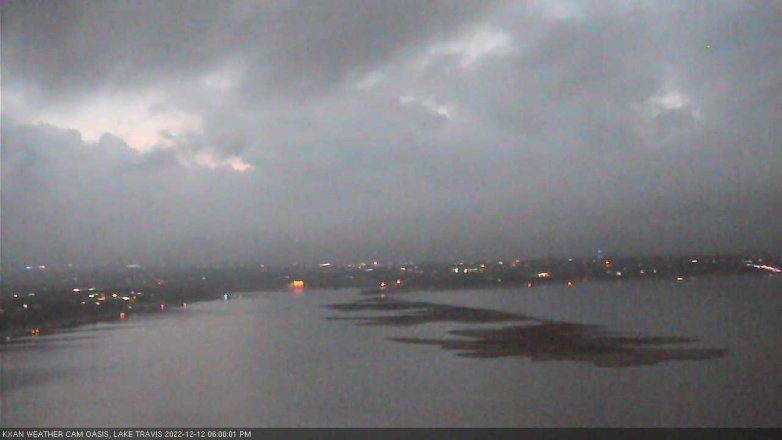 Lake Travis webcam, December 12, 2022 6:00 PM CT