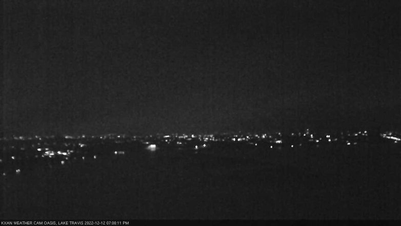 Lake Travis webcam, December 12, 2022 7:00 PM CT