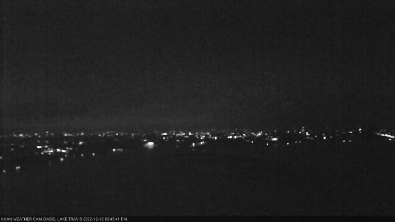 Lake Travis webcam, December 12, 2022 9:45 PM CT