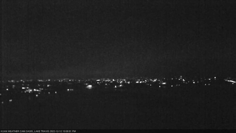 Lake Travis webcam, December 12, 2022 10:00 PM CT