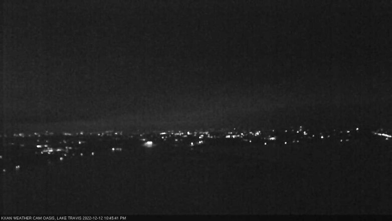 Lake Travis webcam, December 12, 2022 10:45 PM CT