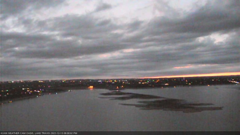 Lake Travis webcam, December 13, 2022 6:00 PM CT