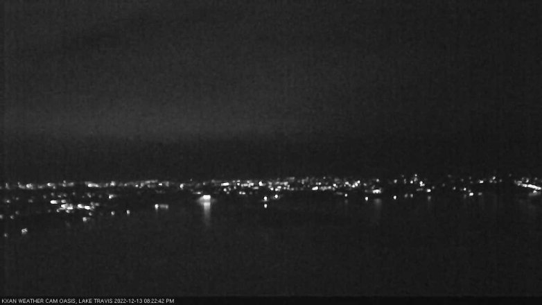 Lake Travis webcam, December 13, 2022 8:25 PM CT