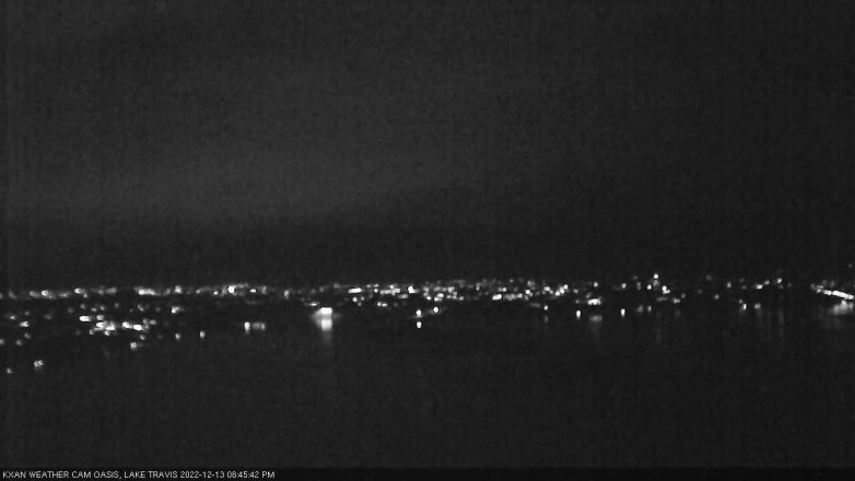 Lake Travis webcam, December 13, 2022 8:45 PM CT