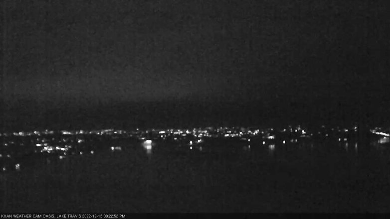 Lake Travis webcam, December 13, 2022 9:25 PM CT