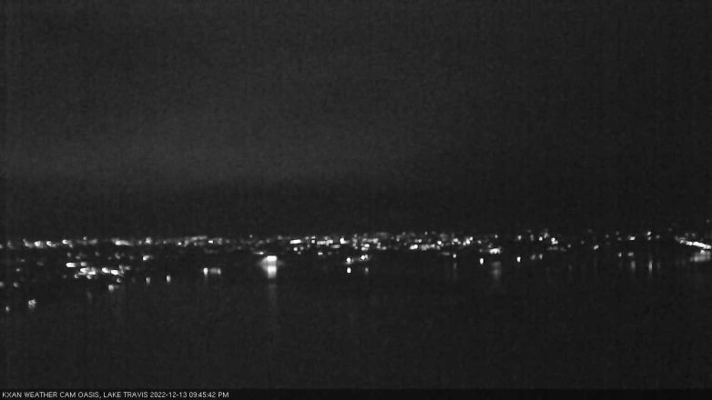 Lake Travis webcam, December 13, 2022 9:45 PM CT