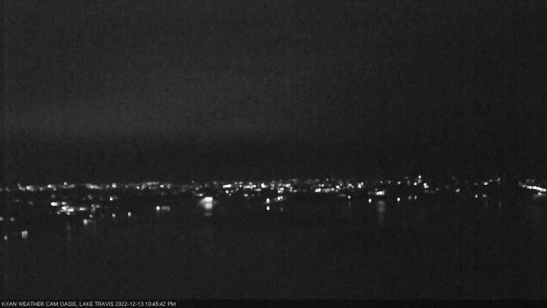 Lake Travis webcam, December 13, 2022 10:45 PM CT