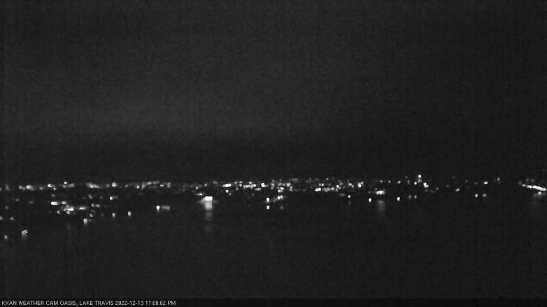 Lake Travis webcam, December 13, 2022 11:00 PM CT