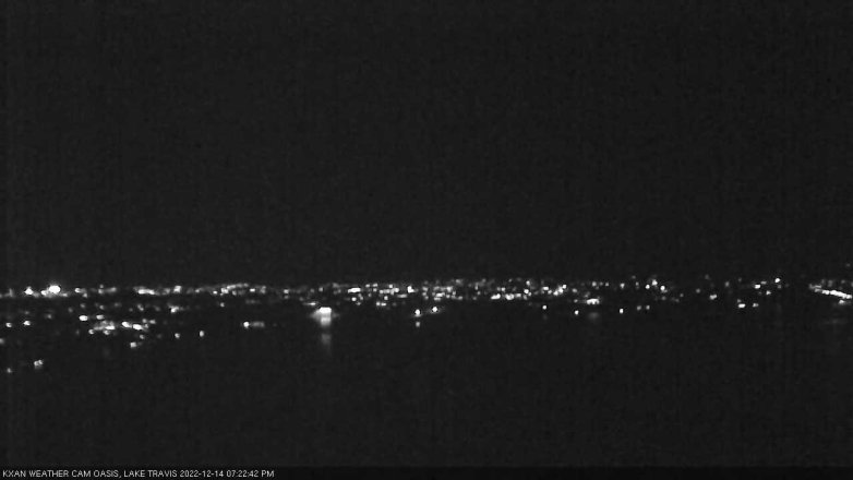 Lake Travis webcam, December 14, 2022 7:25 PM CT