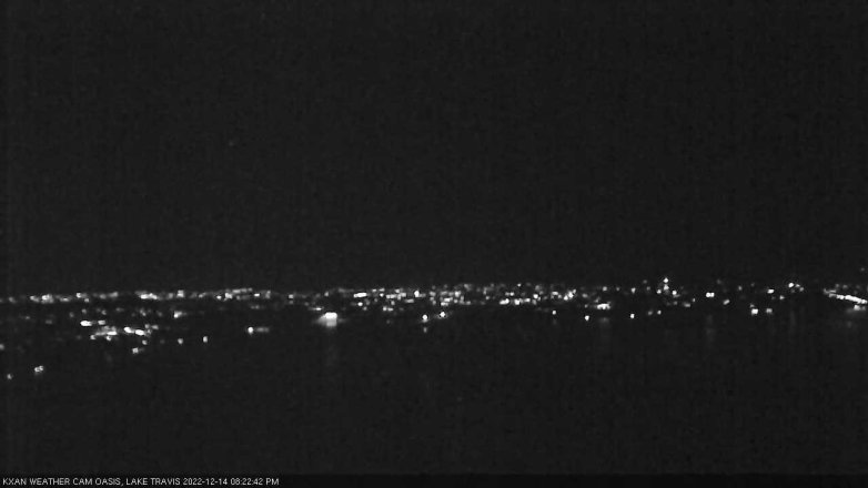Lake Travis webcam, December 14, 2022 8:25 PM CT