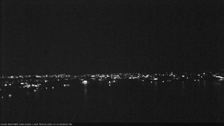 Lake Travis webcam, December 14, 2022 9:00 PM CT
