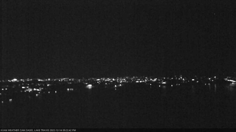 Lake Travis webcam, December 14, 2022 9:25 PM CT