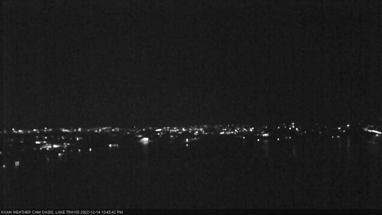 Lake Travis webcam, December 14, 2022 10:45 PM CT