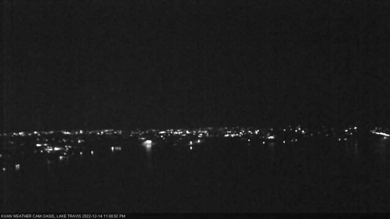 Lake Travis webcam, December 14, 2022 11:00 PM CT