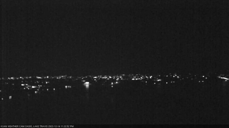 Lake Travis webcam, December 14, 2022 11:25 PM CT