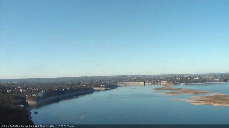 Lake Travis webcam, December 15, 2022 9:00 AM CT