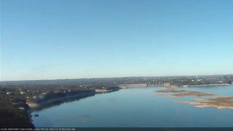 Lake Travis webcam, December 15, 2022 9:25 AM CT