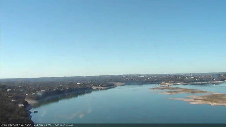 Lake Travis webcam, December 15, 2022 10:45 AM CT