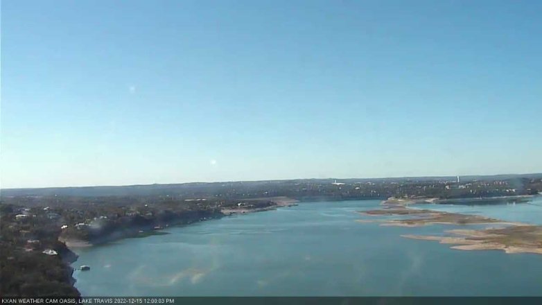 Lake Travis webcam, December 15, 2022 12:00 PM CT