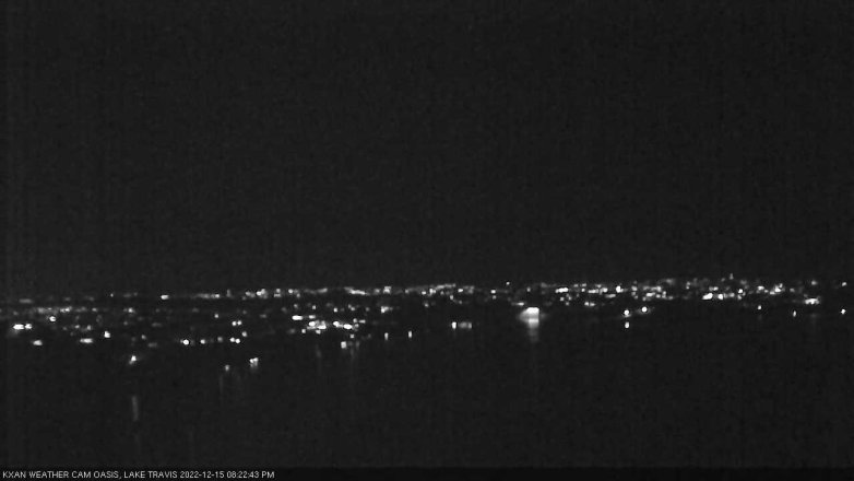 Lake Travis webcam, December 15, 2022 8:25 PM CT