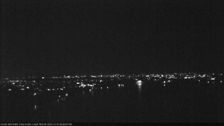 Lake Travis webcam, December 15, 2022 9:00 PM CT