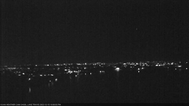 Lake Travis webcam, December 15, 2022 10:00 PM CT