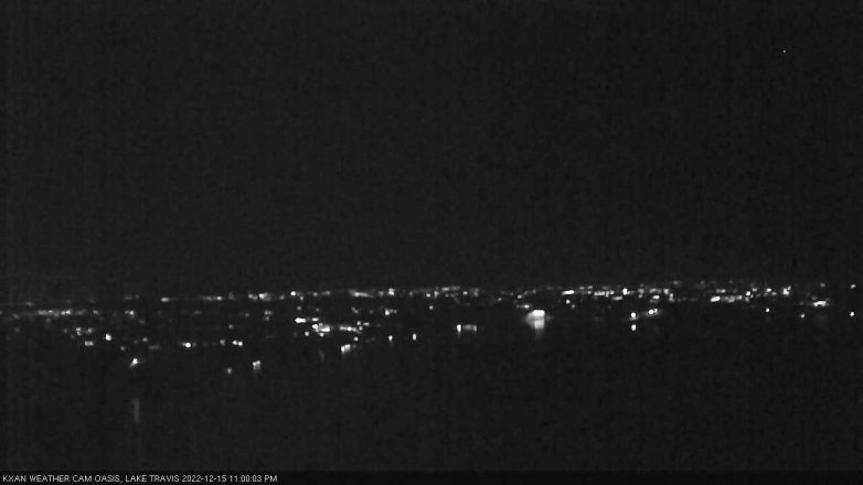 Lake Travis webcam, December 15, 2022 11:00 PM CT