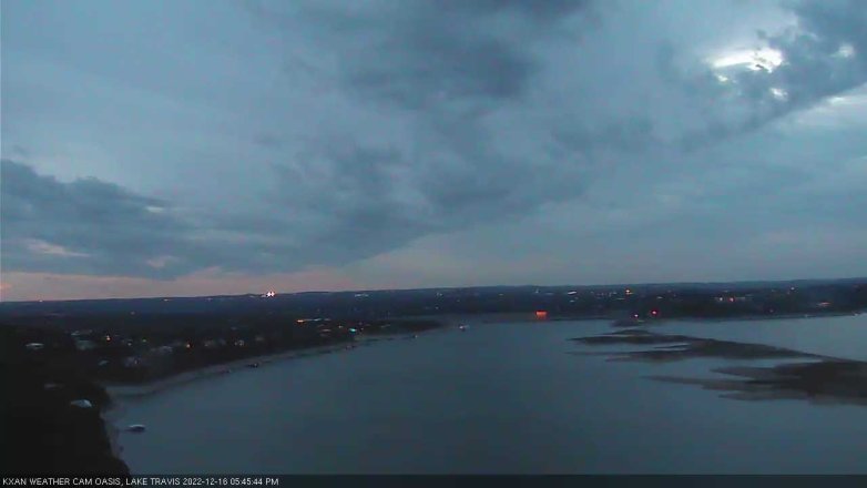 Lake Travis webcam, December 16, 2022 5:45 PM CT