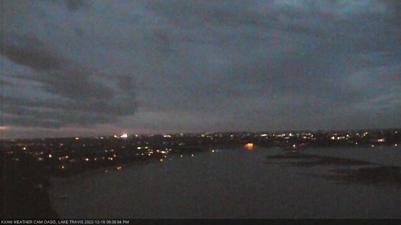 Lake Travis webcam, December 16, 2022 6:00 PM CT