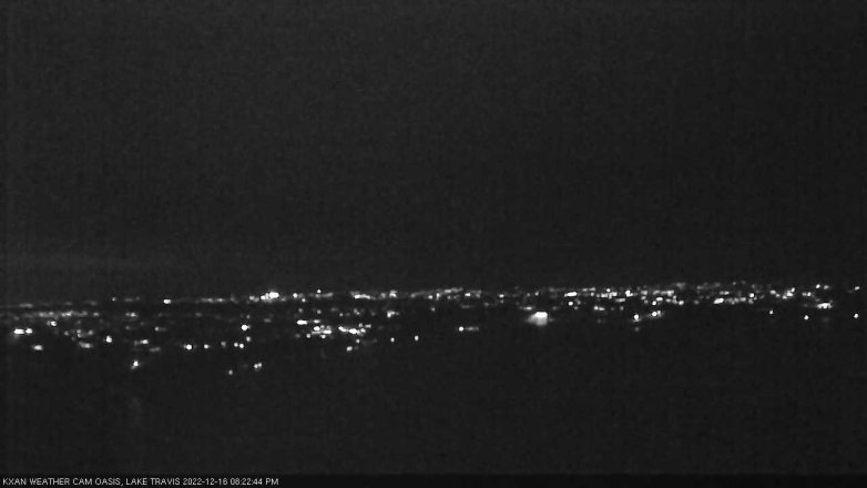 Lake Travis webcam, December 16, 2022 8:25 PM CT