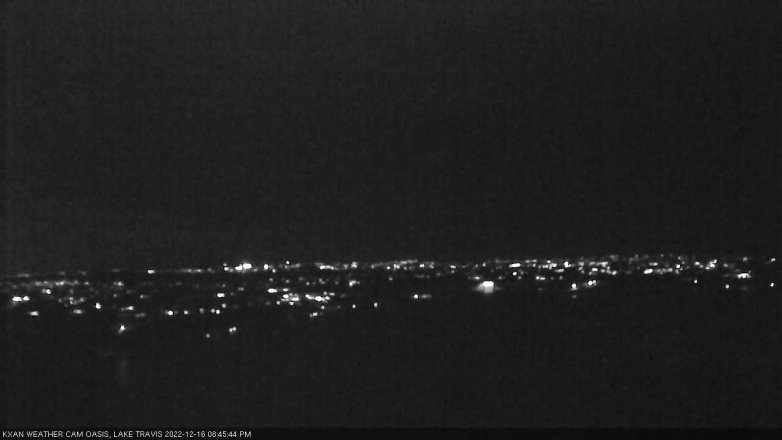 Lake Travis webcam, December 16, 2022 8:45 PM CT