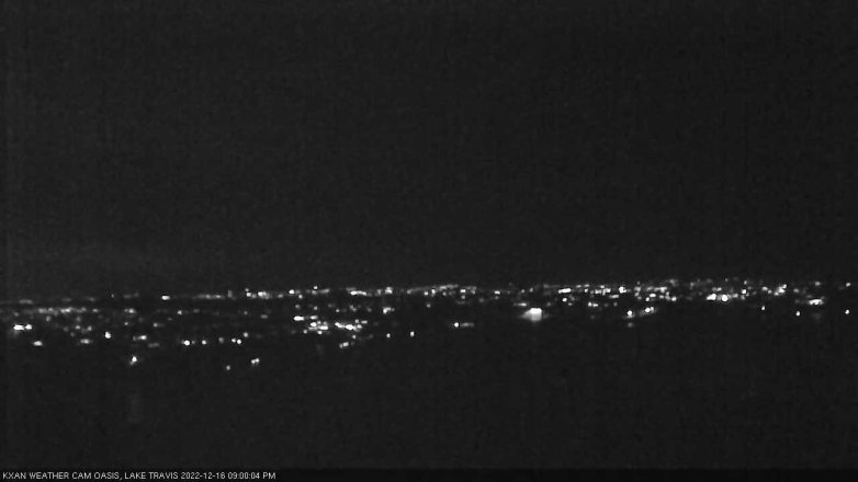 Lake Travis webcam, December 16, 2022 9:00 PM CT