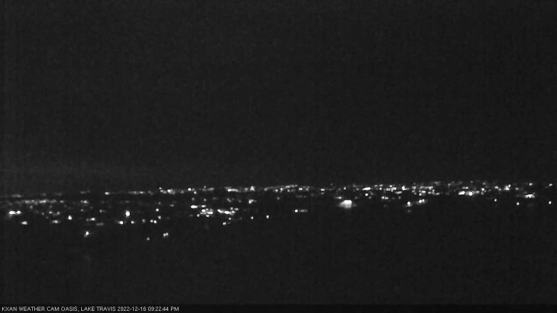 Lake Travis webcam, December 16, 2022 9:25 PM CT