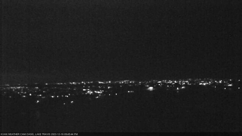 Lake Travis webcam, December 16, 2022 9:45 PM CT