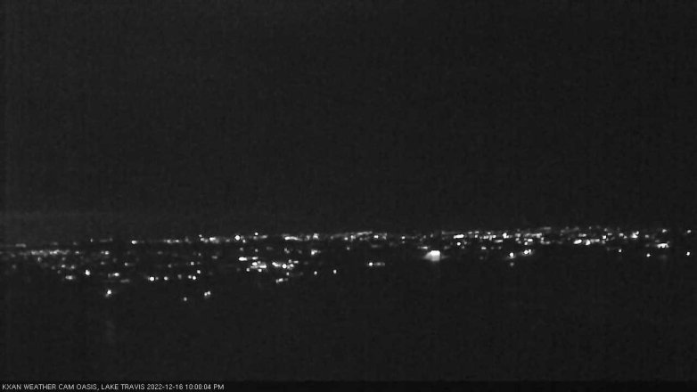 Lake Travis webcam, December 16, 2022 10:00 PM CT