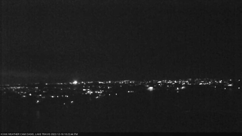 Lake Travis webcam, December 16, 2022 10:25 PM CT