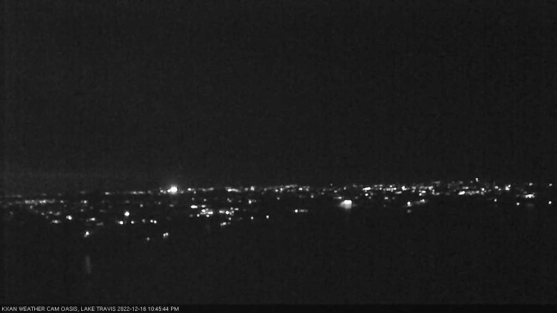 Lake Travis webcam, December 16, 2022 10:45 PM CT