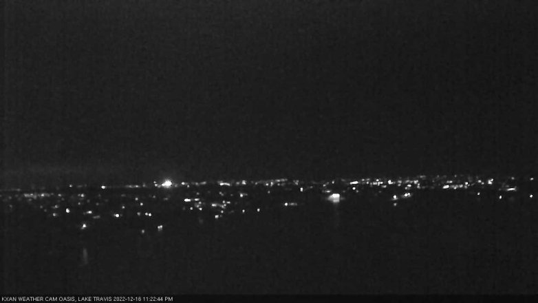 Lake Travis webcam, December 16, 2022 11:25 PM CT