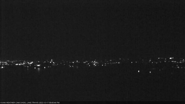 Lake Travis webcam, December 17, 2022 8:45 PM CT