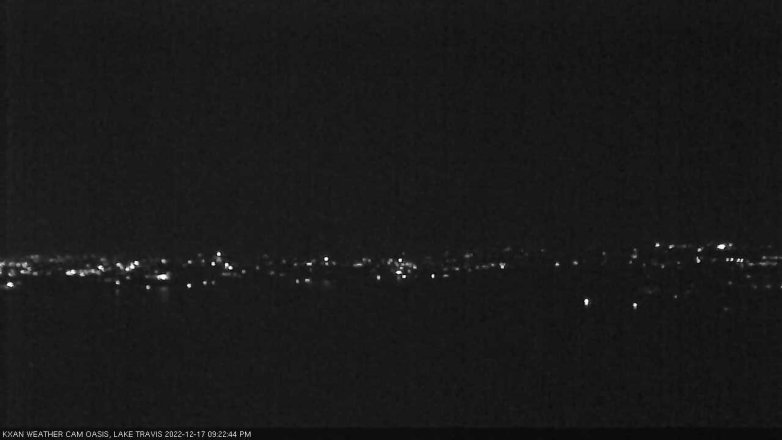 Lake Travis webcam, December 17, 2022 9:25 PM CT