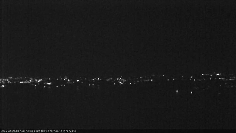 Lake Travis webcam, December 17, 2022 10:00 PM CT